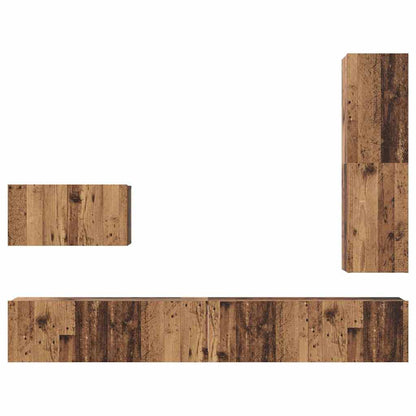 TV-Möbel-Set 4 pcs Altholz 30,5 x 30 x 110 cm Holzwerkstoff