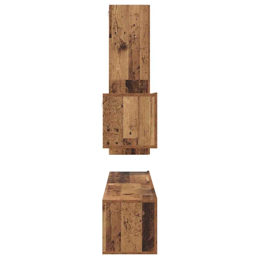 TV-Möbel-Set 4 pcs Altholz 30,5 x 30 x 110 cm Holzwerkstoff
