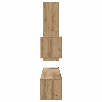 TV-Möbel-Set 4 pcs Eiche handwerklich 30,5 x 30 x 110 cm