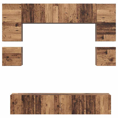 TV-Möbel-Set 8 pcs Altholz 80 x 30 x 30 cm Holzwerkstoff