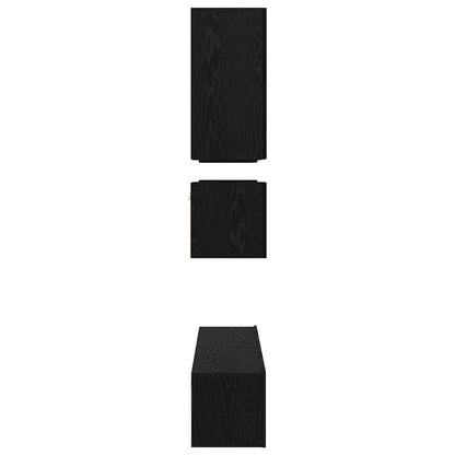 TV-Möbel-Set 8 pcs Schwarze Eiche 80 x 30 x 30 cm Holzwerkstoff