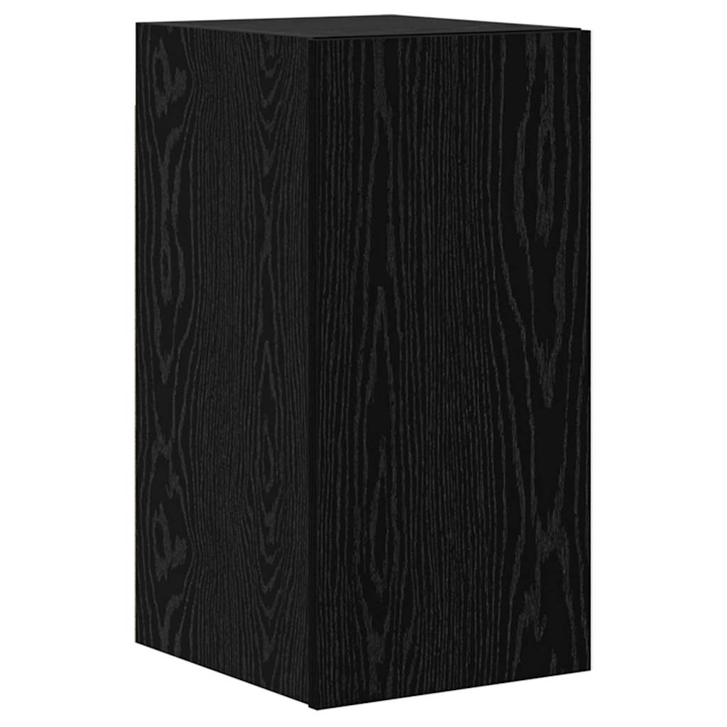 Wand TV Schrank Wandmontiert 6 pcs Schwarze Eiche Holzwerkstoff