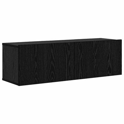 Wand-TV-Schrank 3 pcs Schwarz Eichen-Optik Holzwerkstoff