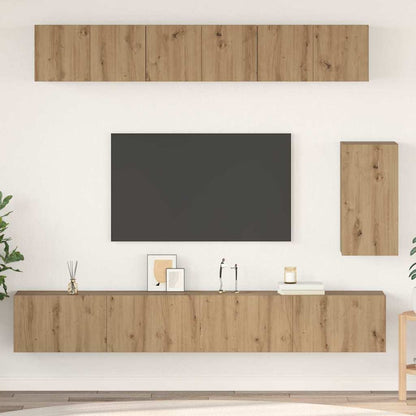 TV-Möbel-Set 6 pcs Eiche handwerklich Mittel Holzwerkstoff