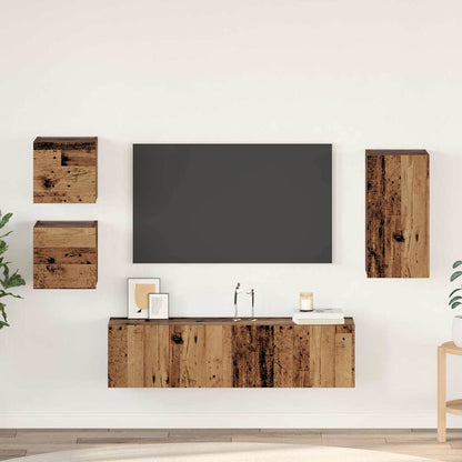 TV-Möbel-Set 5 pcs Altholz 30,5 x 30 x 60 cm Holzwerkstoff