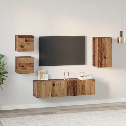 TV-Möbel-Set 5 pcs Altholz 30,5 x 30 x 60 cm Holzwerkstoff