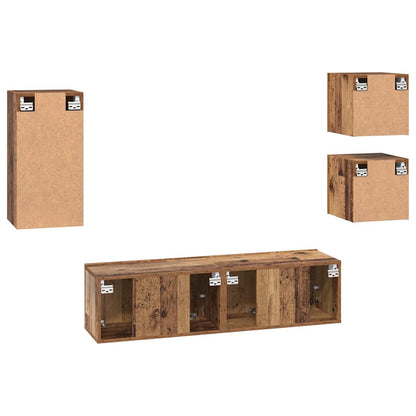 TV-Möbel-Set 5 pcs Altholz 30,5 x 30 x 60 cm Holzwerkstoff