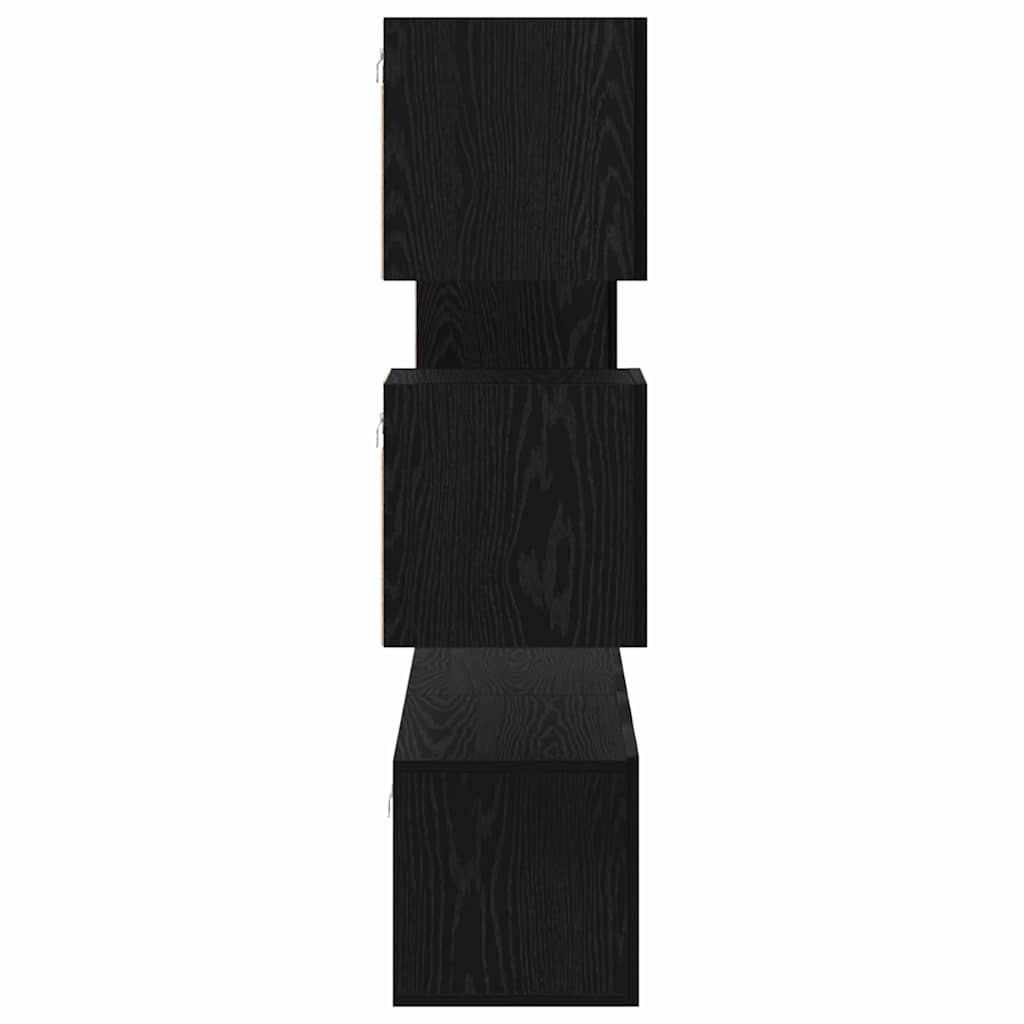 TV-Möbel-Set Wandmontiert 5 pcs Schwarze Eiche Holzwerkstoff