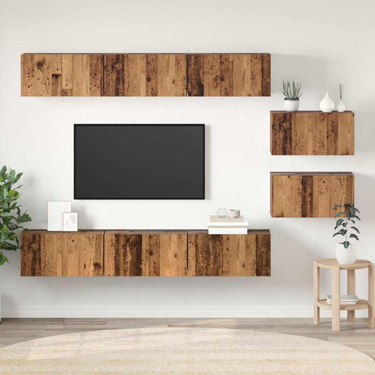 TV-Möbel-Set 8 pcs Altholz 60 x 30 x 30 cm Holzwerkstoff