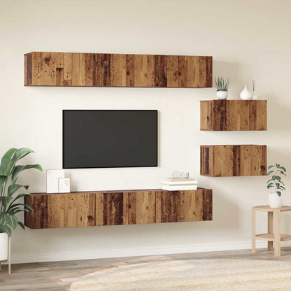 TV-Möbel-Set 8 pcs Altholz 60 x 30 x 30 cm Holzwerkstoff