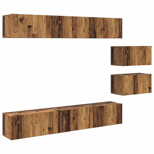 TV-Möbel-Set 8 pcs Altholz 60 x 30 x 30 cm Holzwerkstoff