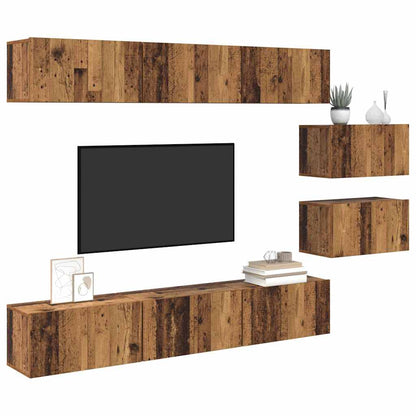 TV-Möbel-Set 8 pcs Altholz 60 x 30 x 30 cm Holzwerkstoff