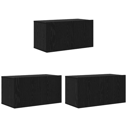 TV-Möbel-Set 8 pcs Schwarze Eiche 60 x 30 x 30 cm Holzwerkstoff