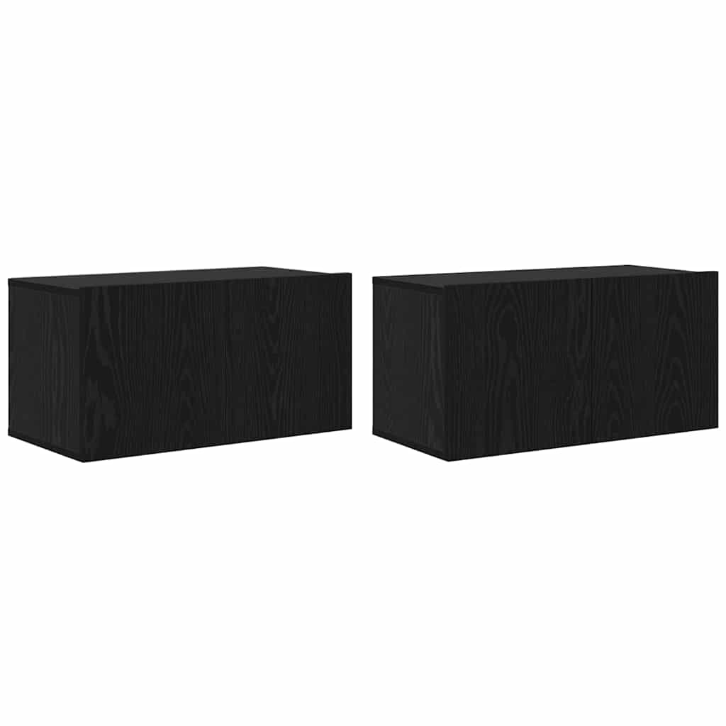 TV-Möbel-Set 8 pcs Schwarze Eiche 60 x 30 x 30 cm Holzwerkstoff