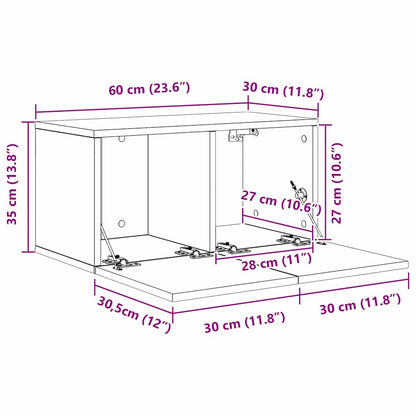 TV-Möbel-Set 8 pcs Eiche handwerklich 60 x 30 x 30 cm