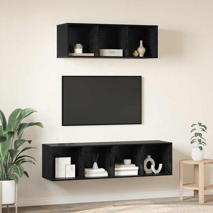TV-Schrank Set 2 pcs Schwarze Eiche 37 x 37 x 142,5 cm