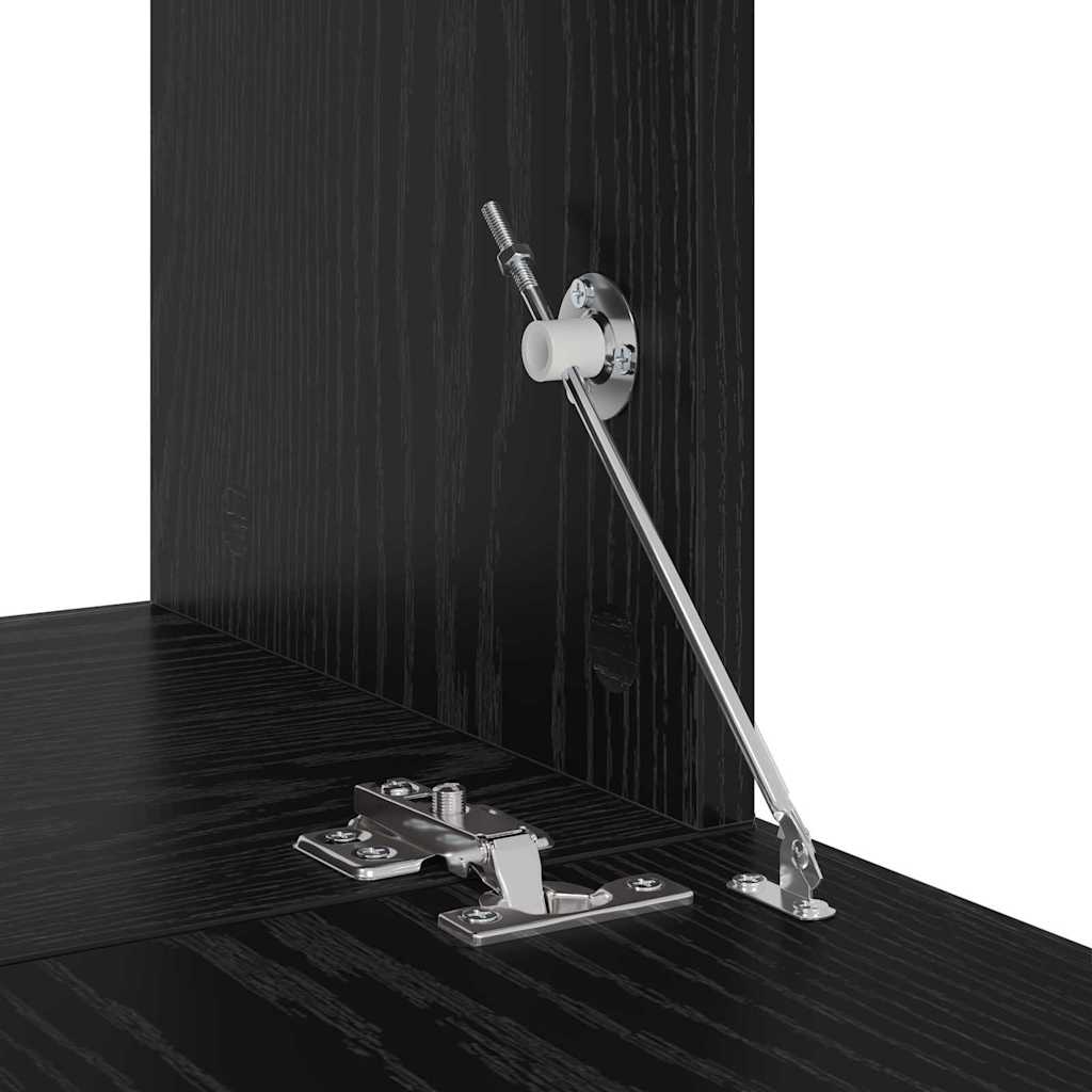 Wand TV Schrank 4 pcs Schwarze Eiche S 80 x 30 x 30,5 cm