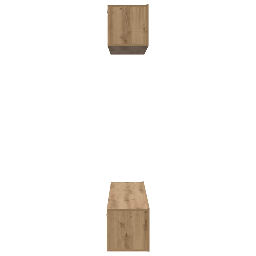 TV-Schrank Set 4 pcs Eiche handwerklich Mittel 80 x 30 x 30 cm