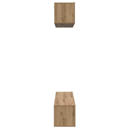 TV-Schrank Set 4 pcs Eiche handwerklich Mittel 80 x 30 x 30 cm
