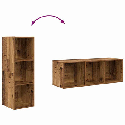 TV-Möbel-Set Altholz 37 x 37 x 107 cm Holzwerkstoff