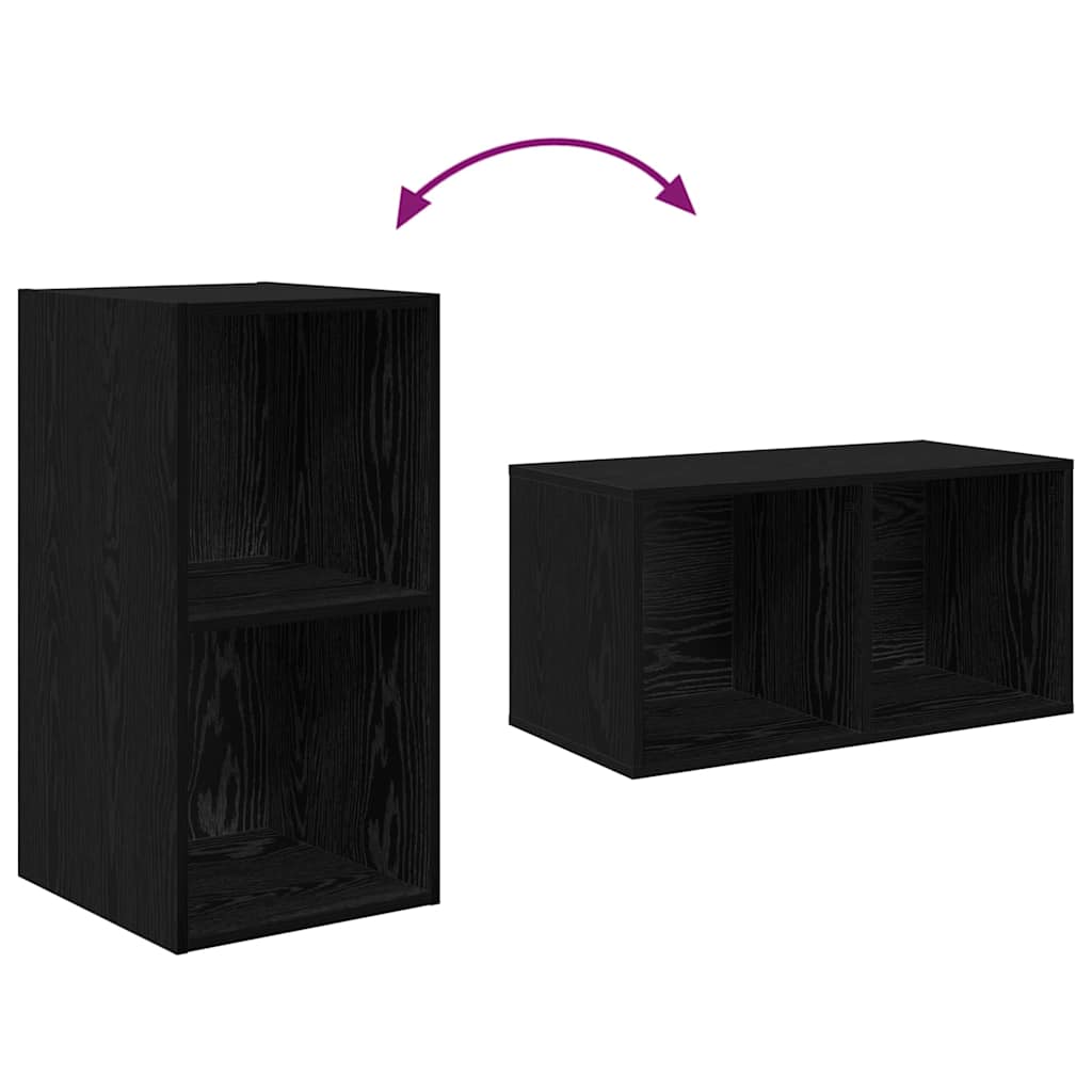 TV-Möbel-Set Schwarze Eiche 37 x 37 x 107 cm Holzwerkstoff