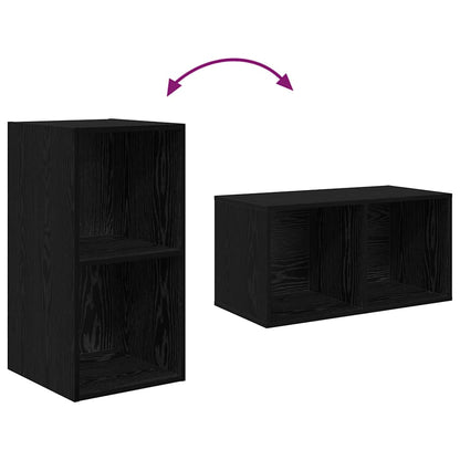 TV-Möbel-Set Schwarze Eiche 37 x 37 x 107 cm Holzwerkstoff