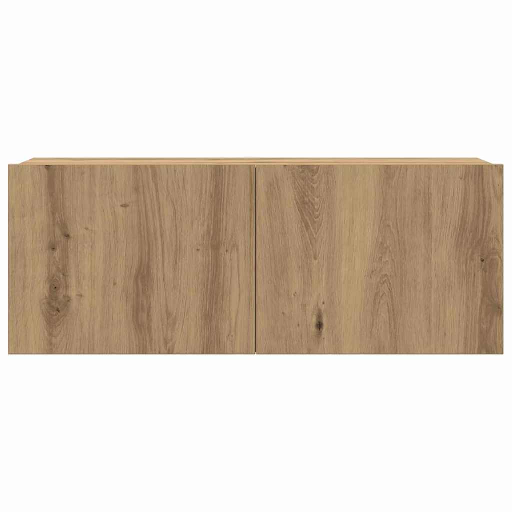 4-teiliges TV-Schrank-Set zur Wandmontage in Artisan Eiche