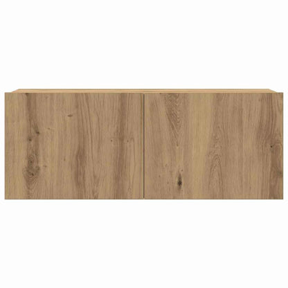 4-teiliges TV-Schrank-Set zur Wandmontage in Artisan Eiche
