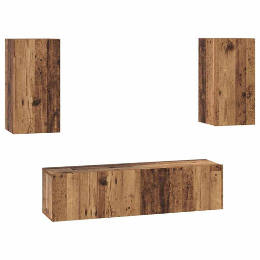TV-Möbel-Set 4 pcs Altholz 60 x 30 x 30 cm Holzwerkstoff