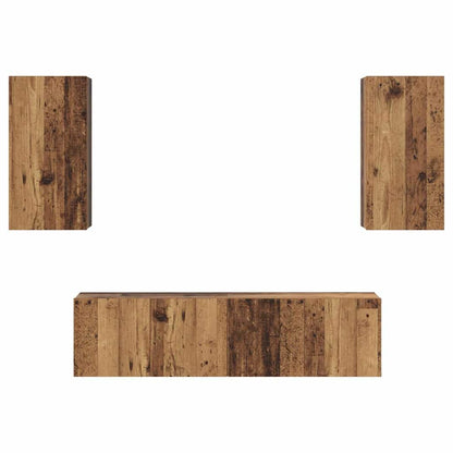 TV-Möbel-Set 4 pcs Altholz 60 x 30 x 30 cm Holzwerkstoff