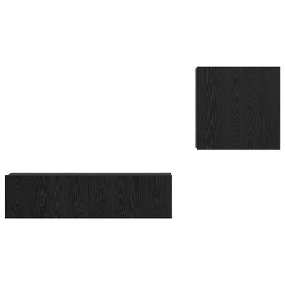 TV-Möbel-Set Wandmontiert 4 pcs Schwarze Eiche 120 x 30 x 30 cm