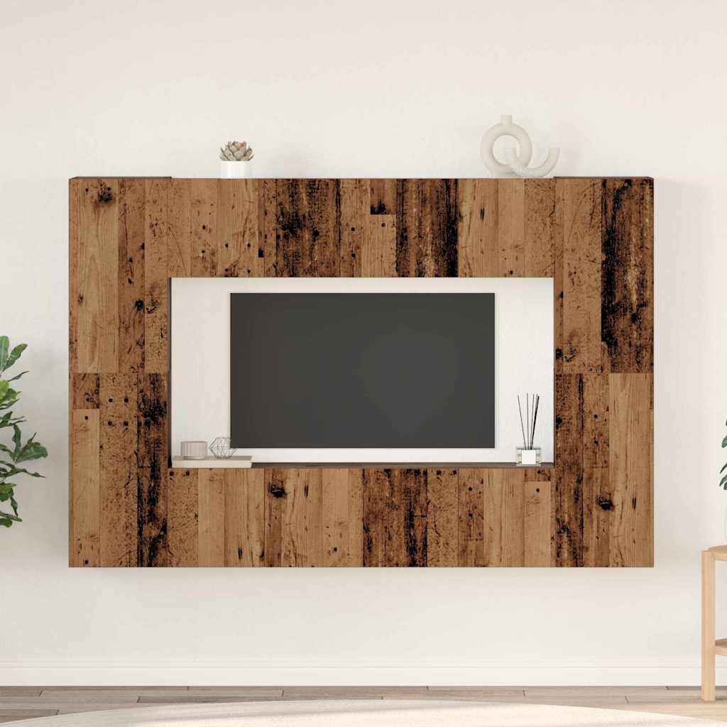 TV-Möbel-Set 8 pcs Altholz 60 x 30 x 30 cm Holzwerkstoff