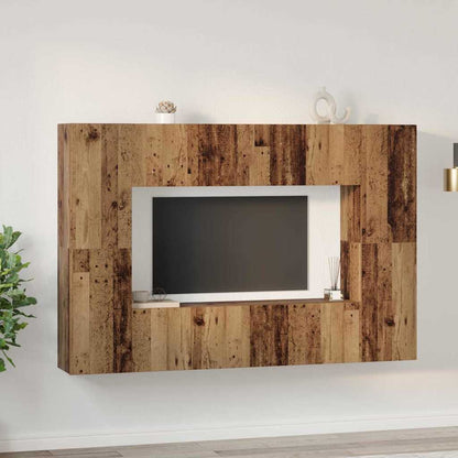 TV-Möbel-Set 8 pcs Altholz 60 x 30 x 30 cm Holzwerkstoff