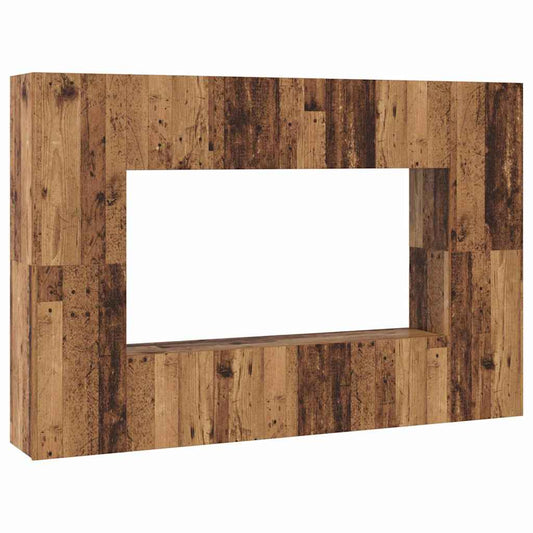 TV-Möbel-Set 8 pcs Altholz 60 x 30 x 30 cm Holzwerkstoff