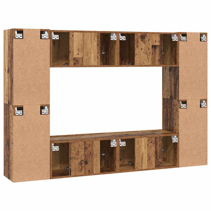 TV-Möbel-Set 8 pcs Altholz 60 x 30 x 30 cm Holzwerkstoff