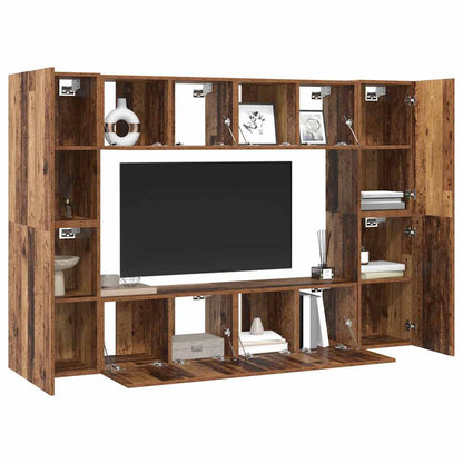 TV-Möbel-Set 8 pcs Altholz 60 x 30 x 30 cm Holzwerkstoff