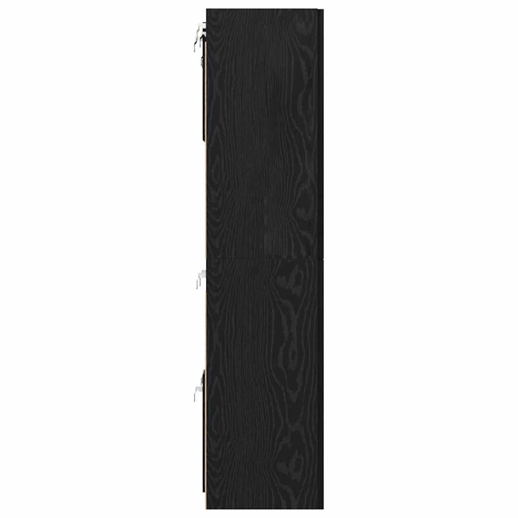 TV-Möbel-Set 8 pcs Schwarze Eiche 60 x 30 x 30 cm Holzwerkstoff