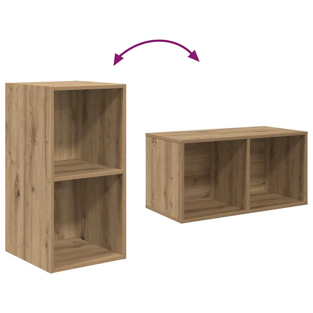TV-Schrank Set 3 pcs Eiche handwerklich 37 x 37 x 107 cm