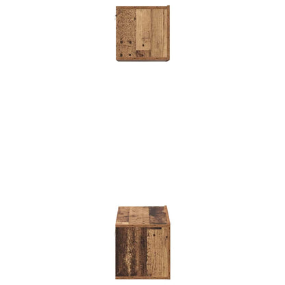 TV-Schrank Set 2 pcs Altholz 80 x 30 x 30 cm Holzwerkstoff