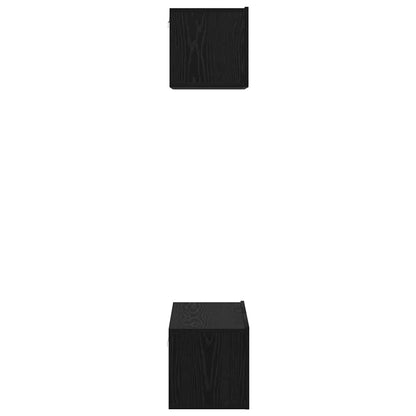 TV-Möbel-Set 2 pcs Schwarze Eiche 80 x 30 x 30 cm Holzwerkstoff