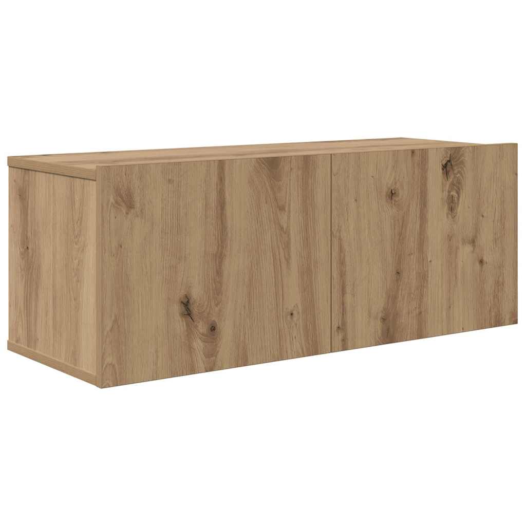TV-Schrank Set 2 pcs Eiche handwerklich 80 x 30 x 30 cm