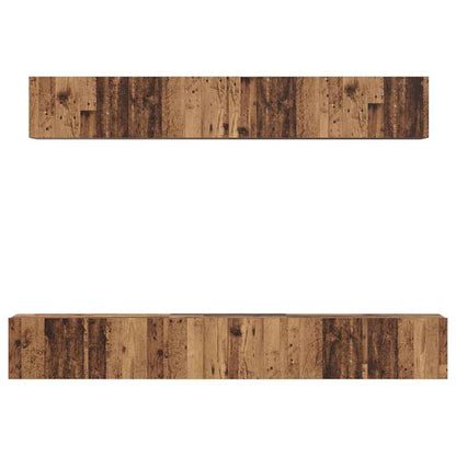 TV-Schrank Set Wandmontiert 5 pcs Altholz Mittel Holzwerkstoff