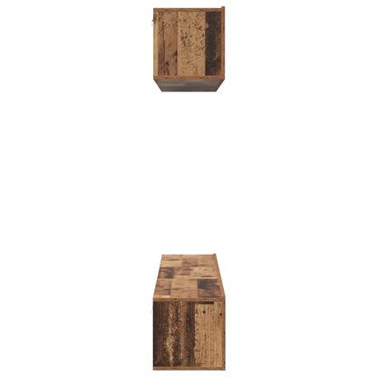TV-Schrank Set Wandmontiert 5 pcs Altholz Mittel Holzwerkstoff