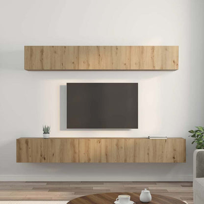 TV-Schrank Set 5 pcs Eiche handwerklich 80 x 30 x 30 cm Mittel