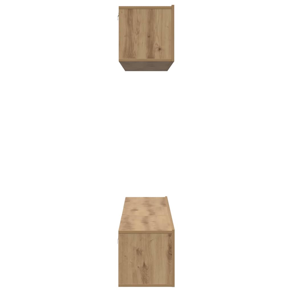 TV-Schrank Set 5 pcs Eiche handwerklich 80 x 30 x 30 cm Mittel