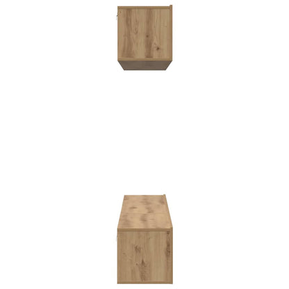 TV-Schrank Set 5 pcs Eiche handwerklich 80 x 30 x 30 cm Mittel