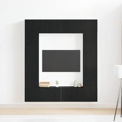 TV-Schränk 8 pcs Schwarz 80 x 30 x 30 cm Holzwerkstoff
