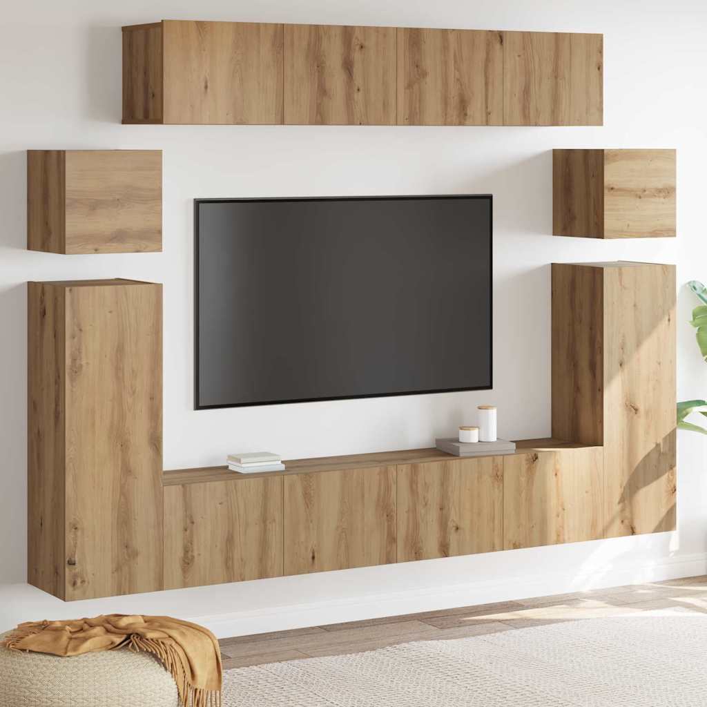 TV-Schränk 8 pcs Braun 30,5 x 30 x 90 cm Holzwerkstoff