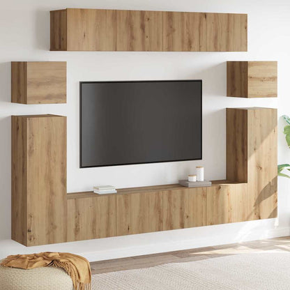 TV-Schränk 8 pcs Braun 30,5 x 30 x 90 cm Holzwerkstoff