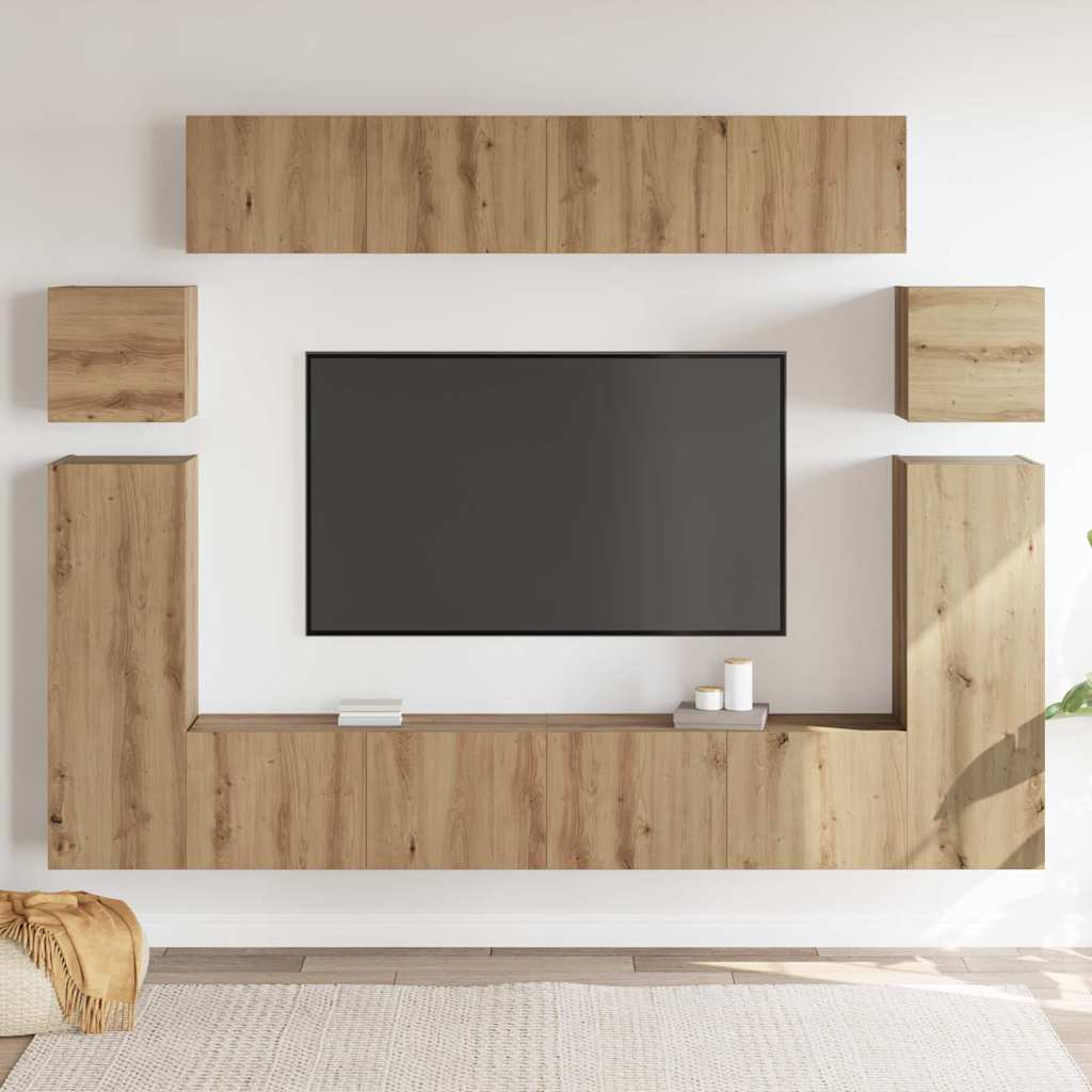 TV-Schränk 8 pcs Braun 30,5 x 30 x 90 cm Holzwerkstoff